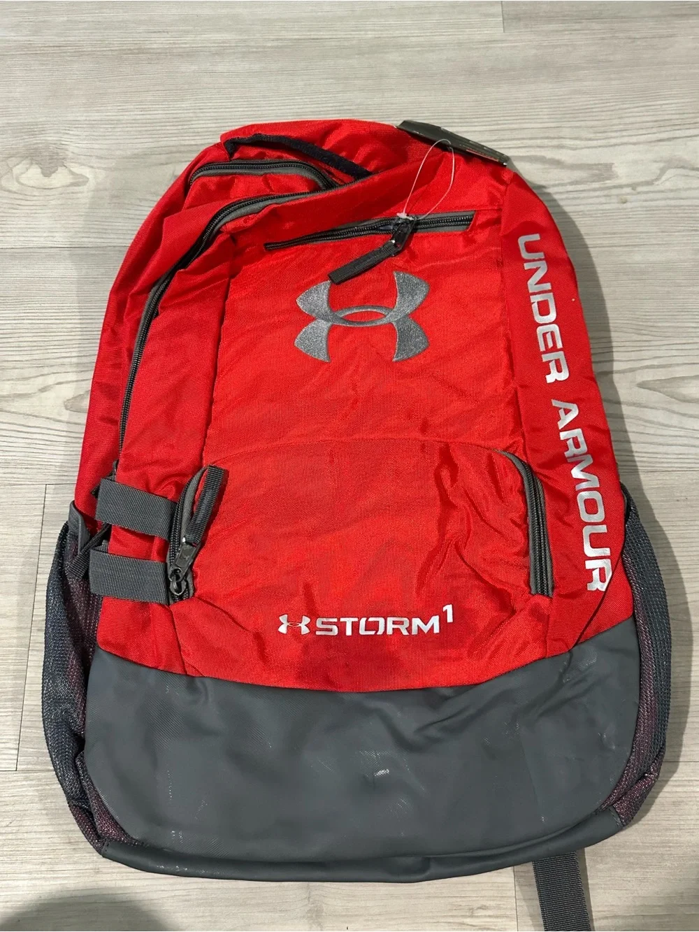 Under Armour Red and Gray Storm1 Backpack